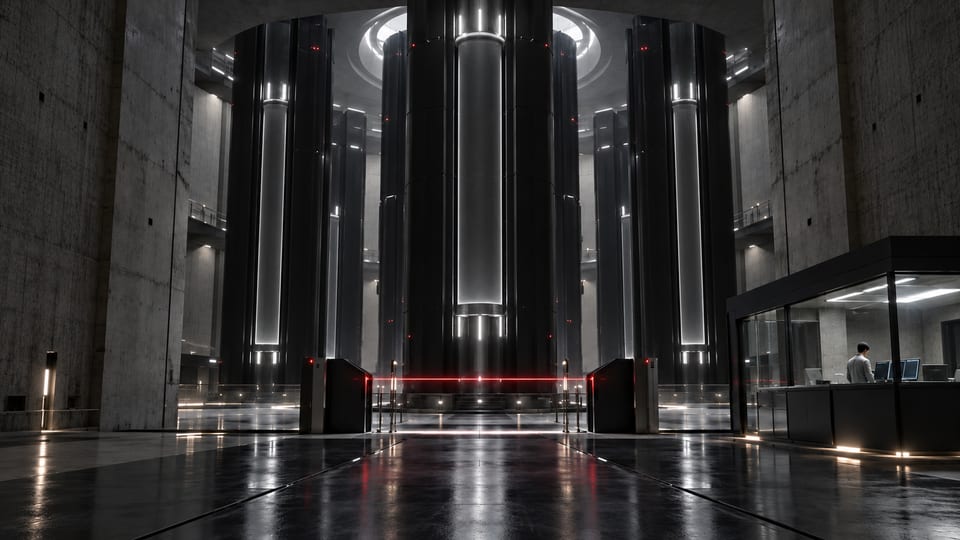 Reconstructed Mikoshi containment columns beyond a controlled archive threshold